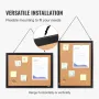 Cork Board, 24 x 18 inches, Double-sided Bulletin Board with MDF Sticker Frame, Vision Board Includes 10 Pushpins, for Display a