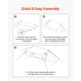 Camping Hot Tent, Lightweight Bushcraft Tent with Stove Jack & 2 Tarp Poles, Waterproof Winter Hot Tents Shelters, Portable 4 Se