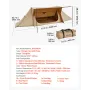 Camping Hot Tent, Lightweight Bushcraft Tent with Stove Jack & 2 Tarp Poles, Waterproof Winter Hot Tents Shelters, Portable 4 Se