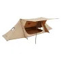 Camping Hot Tent, Lightweight Bushcraft Tent with Stove Jack & 2 Tarp Poles, Waterproof Winter Hot Tents Shelters, Portable 4 Se