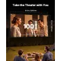 VEVOR projektorskærm med stativ, 100 tommer 160° vidvinkel indendørs udendørs projektionsskærm, 16:9 4K HD Rynkefri bærbar Du