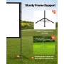 Projector Screen with Stand, 100 Inch 160° Wide Angle Indoor Outdoor Projection Screen, 16:9 4K HD Wrinkleless Portable Dual-Tri