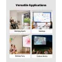 Projector Screen with Stand, 100 Inch 160° Wide Angle Indoor Outdoor Projection Screen, 16:9 4K HD Wrinkleless Portable Dual-Tri