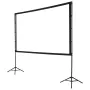 VEVOR Projector Screen with Stand, 100 Inch 160° Wide Angle Indoor Outdoor Projection Screen, 16:9 4K HD Wrinkleless Portable Du