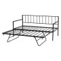 VEVOR Twin Size Daybed Stel, Højdejusterbar Day Bed med Trille, Heavy Duty Metal Platform Sengeramme med LED-lys og Cha