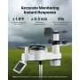 7-in-1 Wireless Weather Station, 190.5 mm VA Display, Solar Powered Outdoor Sensor, Rain Gauge, Indoor Outdoor for Weather Forec