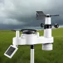 7-in-1 Wireless Weather Station, 190.5 mm VA Display, Solar Powered Outdoor Sensor, Rain Gauge, Indoor Outdoor for Weather Forec