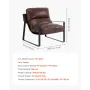 VEVOR Accent Chair, Modern PU Leather Armchair, Cozy Upholstered Chair, with Soft Foam Cushioning, Sturdy Metal Frame, and Detac