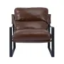 Accent Chair, Modern PU Leather Armchair, Cozy Upholstered Chair, with Soft Foam Cushioning, Sturdy Metal Frame, and Detac