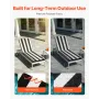 VEVOR Chaise Lounge Cushion, 89x56x71 cm, Set of 2 Outdoor Lounge Chair Cushions, Waterproof & Fade-Resistant Sun Lounger Cushio