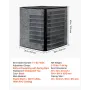 Air Conditioner Cover, 914 x 914 x 1010 mm Ac Cover for Air Conditioning Unit, Dual-Layer, Detachable Canopy,Waterproof Polyeste