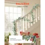 VEVOR Christmas Garland, 2750 mm Realistic Greenery Decorated with Vines, Olive Leaves, and Berries, Evergreen Faux Garlands wit