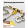 VEVOR Ratchet Chain Binder, 4173 kg Working Load, Chain Binders Compatible with 10-12.7 mm Chains, Heavy Duty Ratchet Load Binde