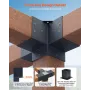 Pergola Kit, 4x4 Inch Pergola Brackets for 92 x 92 mm Wood Beams in Actual Dimension, 3-Way (4 Pcs) and 4-Way (2 Pcs) Gazebo Bra