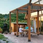 Pergola Kit, 4x4 Inch Pergola Brackets for 92 x 92 mm Wood Beams in Actual Dimension, 3-Way (4 Pcs) and 4-Way (2 Pcs) Gazebo Bra