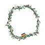 VEVOR Christmas Garland, 2011 mm Realistic Greenery Decorated with Vines, Olive Leaves, and Berries, Evergreen Faux Garlands wit