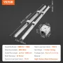 Linear Guide Rail Set, 2 PCS 39.4 in/1000 mm SBR16 Guide Rails and 4 PCS SBR16UU Slide Blocks, SBR16 1000mm, Linear Rails and Be