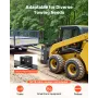 Skid Steer Pallet Frame, 1814 kg Rated Load Capacity, 115 cm Pallet Fork Frame Attachments with 50.8 mm Hitch Receiver & Spear S