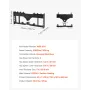 Skid Steer palleramme, 1814 kg nominel belastningskapacitet