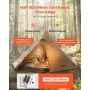 Hot Tent for 4 Persons, Camping Tipi Hot Tents with Stove Jack & Inner Tent, Portable Winter Camping Tents with Snow Skirt, Easy