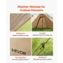 Hot Tent for 4 Persons, Camping Tipi Hot Tents with Stove Jack & Inner Tent, Portable Winter Camping Tents with Snow Skirt, Easy