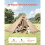 Hot Telt til 4 personer, Bærbart Vinter Tipi Telt med Komfur