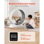 VEVOR Cat Exercise Wheel with Pedometer, 40.8 in, Cat Running Wheel with Brake & Carpeted Runway, Quiet Cat Treadmill for Indoor
