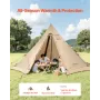 Hot Telt til 4-6 personer, Bærbart Vinter Tipi Telt med Komfur