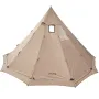 Hot Tent for 4-6 Persons, Portable Winter Tipi Tent with Stove Jack, Waterproof Canvas Camping Tents, Lightweight 4 Season Shelt