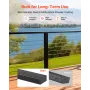 198 cm Stainless Steel Handrail, Rectangular Top Stair Deck Hand Rail for Outdoor/Indoor Steps with End Cap,Matte Black Coating 