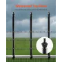 Chain Link Fence Extensions, 9 Packs 695 mm Extension Height, Galvanized Post Extender for 32 to 38 mm Top of Fence, U Bracket, 