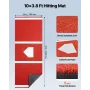 VEVOR Baseball Hitting Mat, 300x116cm Batting Cage Mat, Batters Box Turf Mats, Softball Batting Practice Equipment with Home Pla
