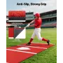 VEVOR Baseball Hitting Mat, 300x116cm Batting Cage Mat, Batters Box Turf Mats, Softball Batting Practice Equipment with Home Pla