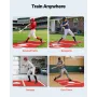 VEVOR Baseball Hitting Mat, 300x116cm Batting Cage Mat, Batters Box Turf Mats, Softball Batting Practice Equipment with Home Pla