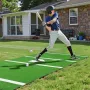 Baseball Hitting Mat, 366x183cm Batting Cage Mat, Batters Box Turf Mats, Softball Batting Practice Equipment with Home Plate and
