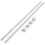 Linear Guide Rail Set, SBR20 2200mm, 2 PCS 86.6 in/2200 mm SBR20 Guide Rails and 4 PCS SBR20UU Slide Blocks, Linear Rails and Be
