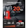 Air Hydraulic Bottle Jack, 20 Ton Load Capacity, 260-495 mm Lifting Range, Pneumatic/Manual Heavy Duty Welded Bottle Jack with P