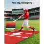 Baseball Hitting Mat, 366x183cm Batting Cage Mat, Batters Box Turf Mats, Softball Batting Practice Equipment with Home Plate and