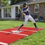 VEVOR Baseball-slagmåtte, 366x183 cm Batting Cage-måtte, Batters Box-træsmåtter, Softball-slagtræningsudstyr med hjemmeplade