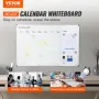 Calendar Whiteboard, 36 x 24 Inches Magnetic Dry Erase Calendar Board, Monthly Planner Whiteboard for Wall, 1 Magnetic Erase & 2