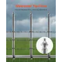 Chain Link Fence Extensions, 18 Packs 695 mm Extension Height, Galvanized Post Extender for 32 to 38 mm Top of Fence, U Bracket,