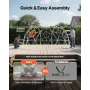 VEVOR Garden Dome Igloo, 3.6 x 2.2 m Outdoor Clear Bubble Tent for 4-7 Person, Weatherproof Geodesic Dome Greenhouse with Window