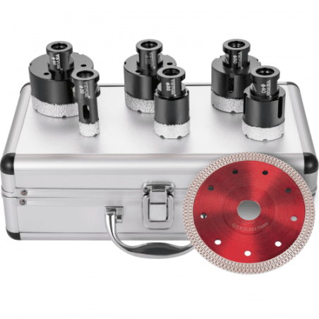 Diamond Drill Bits 6stcs Diamond Hole Saw 20/35/40/50/55/68 mm fliserhul Saw Kit Vacuum Lodding Diamond Drill Bit 0,59in/15mm