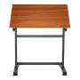 Drafting Table, Adjustable 0°–90° Tilt Drawing Desk, Portable Artist Table with Black H-Frame and Brown Desktop, Wooden Painting