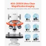Monocular Microscope for Adults, Professional Compound Microscope Kit, 40-2000X Magnification, Aluminum Alloy Body, Includes LED