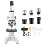 Monocular Microscope for Adults, Professional Compound Microscope Kit, 40-2000X Magnification, Aluminum Alloy Body, Includes LED