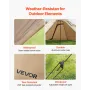 VEVOR Hot Tent for 2 Persons, Portable Winter Tipi Tent with Stove Jack, Waterproof Canvas Camping Tents, Lightweight 4 Season S