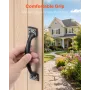 Barn Door Handle, 4Pcs 152 mm Rustic Fence Gate Handle, Rust-Resistant Coating, Heavy Duty Carbon Steel Outdoor Gate Handles, Ea