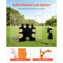 3-IN-1 Lacrosse Goal, 12x9 ft Lacrosse Net with Backstop and Target, Quick & Easy Setup Backyard Rebounder Equipment, Steel Fram