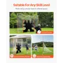 3-IN-1 Lacrosse Goal, 12x9 ft Lacrosse Net with Backstop and Target, Quick & Easy Setup Backyard Rebounder Equipment, Steel Fram